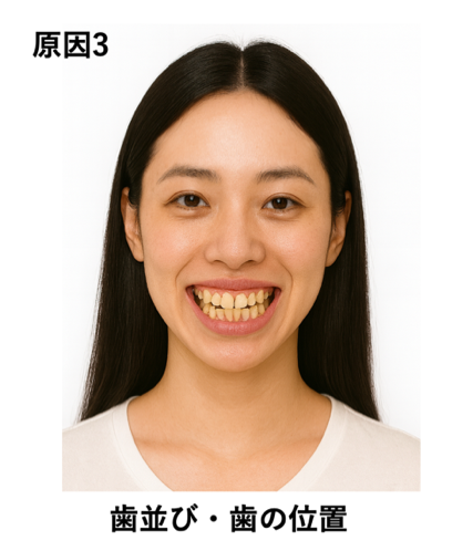 原因3：歯ならび・歯の位置